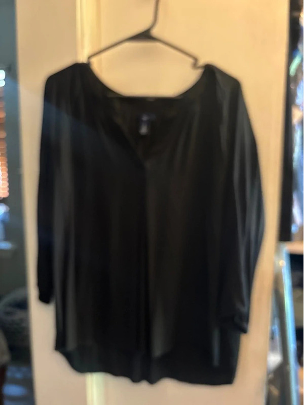 Gap large rayon black flowey casual dressy shirt
